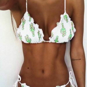 NWOT Cactus Tie Bikini Set